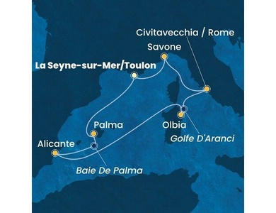 Croisière en Méditerranée à bord du Costa Pacifica