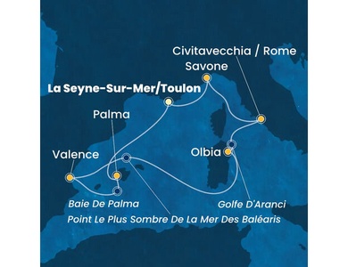 Croisière Méditerranée à bord du Costa Pacifica