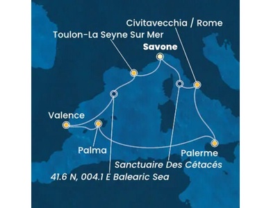 Croisière Méditerranée à bord du Costa Pacifica