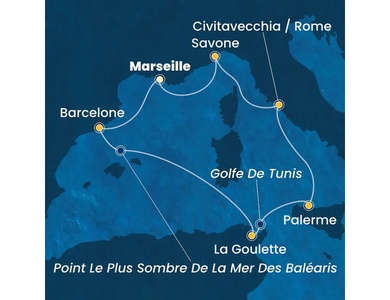 Croisière Méditerranée à bord du Costa Smeralda