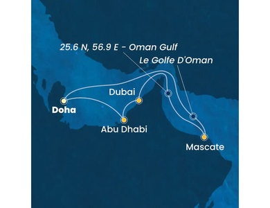 Croisière Emirats Arabes Unis et Oman à bord du Costa Smeralda