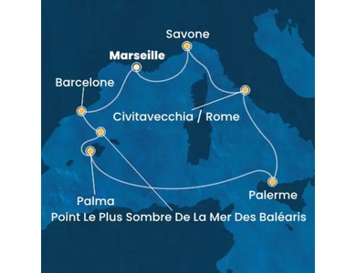 Croisière Méditerranée à bord du Costa Smeralda