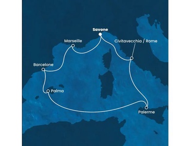 Croisière Méditerranée à bord du Costa Smeralda