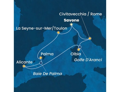 Croisière Méditerranée à bord du Costa Pacifica