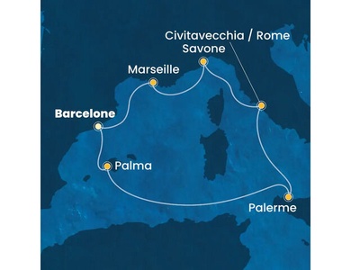 Croisière Méditerranée à bord du Costa Smeralda