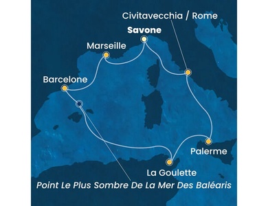 Croisière Méditerranée à bord du Costa Pacifica