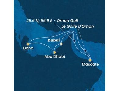 Croisière Emirats Arabes Unis et Oman à bord du Costa Smeralda