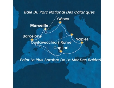 Croisière en Méditerranée à bord du Costa Toscana