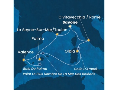 Croisière Méditerranée à bord du Costa Pacifica