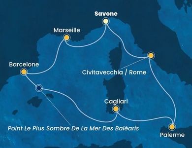 Croisière Méditerranée à bord du Costa Pacifica