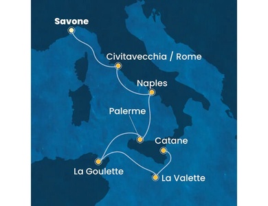 Croisière Méditerranée à bord du Costa Fascinosa