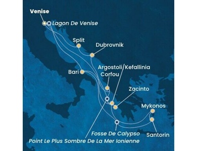 Croisière en Méditerranée orientale à bord du Costa Deliziosa