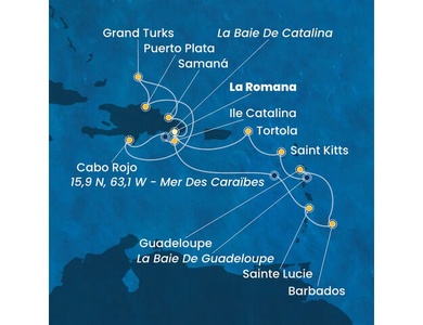 Croisière Caraïbes à bord du Costa Fascinosa