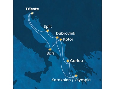 Croisière Méditerranée à bord du Costa Deliziosa