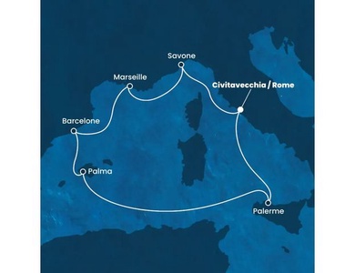 Croisière Méditerranée à bord du Costa Smeralda