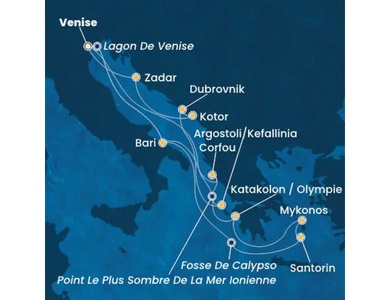 Croisière en Méditerranée orientale à bord du Costa Deliziosa