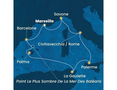 Croisière Méditerranée à bord du Costa Toscana