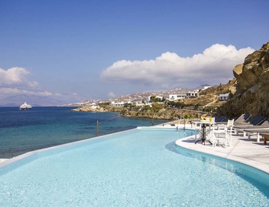 Hôtel Mykonos Beach 3* - arrivée Santorin