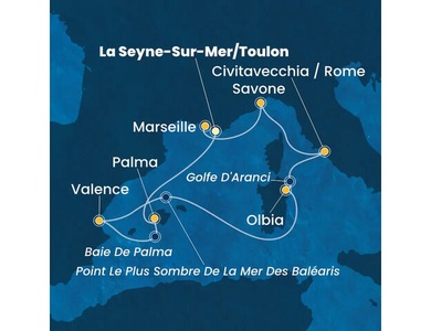 Croisière en Méditerranée à bord du Costa Pacifica