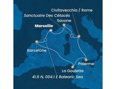 Croisière Méditerranée à bord du Costa Pacifica