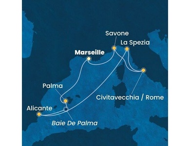 Croisière en Méditerranée à bord du Costa Pacifica