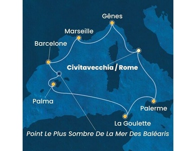 Croisières Méditerranée à bord du Costa Toscana