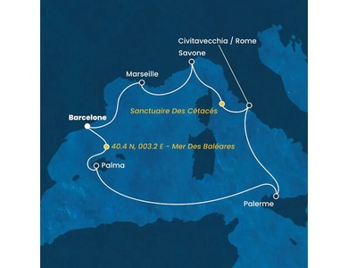Croisière Méditerranée à bord du Costa Toscana