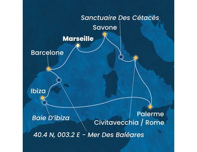 Croisière Méditerranée à bord du Costa Toscana