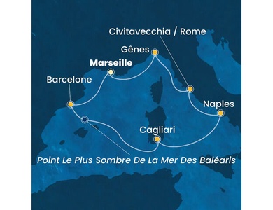 Croisière en Méditerranée à bord du Costa Toscana