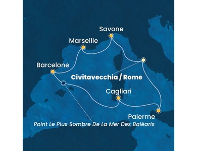 Croisière Méditerranée à bord du Costa Smeralda