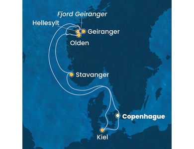 Croisière Europe Du Nord à bord du Costa Diadema