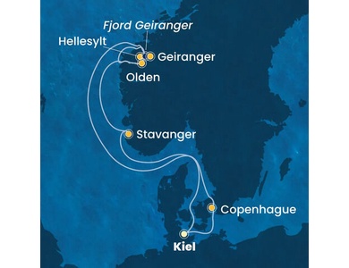 Croisière Europe Du Nord à bord du Costa Diadema