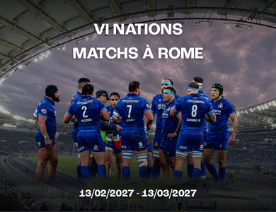 Tournoi des VI Nations 2027 - Matchs Italie (Tournoi des VI Nations 2027) avec Hôtel 4*