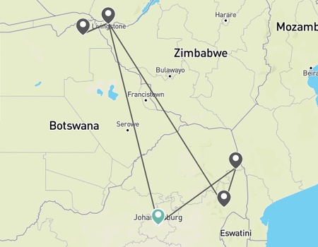 Circuit Terres d'Afrique Australe : de Kruger à Chobe **** - 2