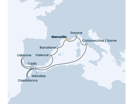 Croisière Méditerranée à bord du Costa Fortuna