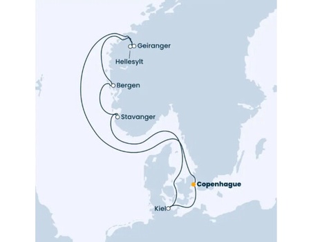 Croisière en Europe Du Nord à bord du Costa Diadema