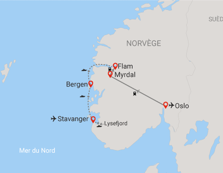 Circuit Norvège du Sud en Train et Bateau (maximum 18 participants) - 2