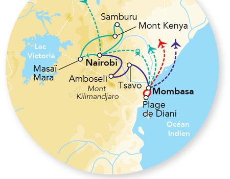 Explorations du Kenya & Balnéaire Mombasa 12J/09N - 2026 - 2