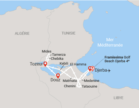 Combiné circuit et hôtel Circuit Plage au Framissima Golf Beach Djerba et désert de Tozeur **** - 2