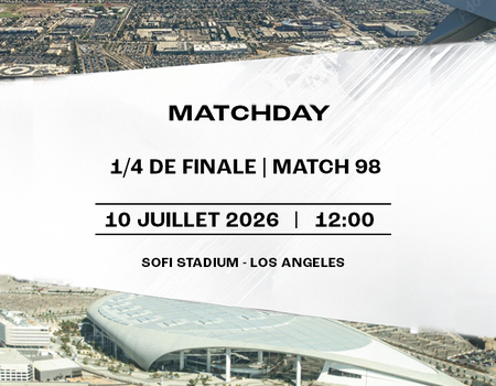 1/4e de finale à Los Angeles - 10/07/2026 (Coupe du Monde 2026) + Hôtel 3* - 1