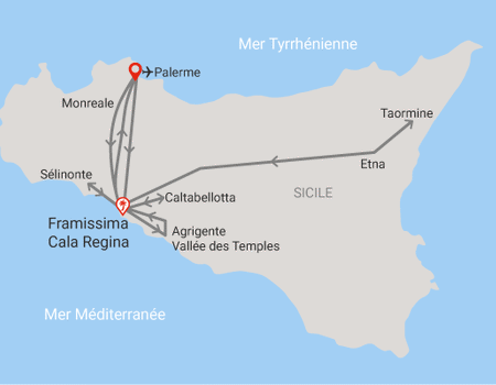 Circuit Joyaux de Sicile, logement au Framissima Cala Regina **** - 2