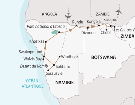 Périple au coeur des terres africaines, Namibie, Botswana, Zimbabwe