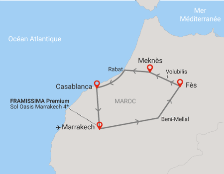 Combiné circuit et hôtel Les Villes Impériales et extension Framissima Premium Sol Oasis Marrakech (7 nuits) **** - 2