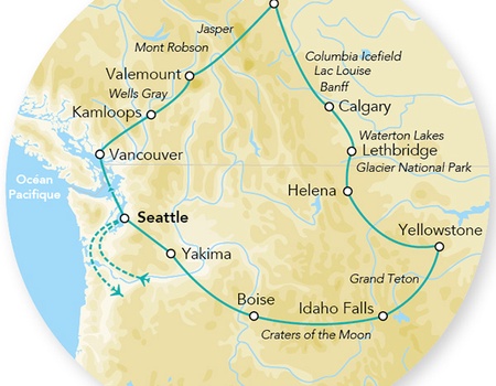 Merveilles des Rocheuses Canadiennes et Américaines 15J/13N - 2026 - 2