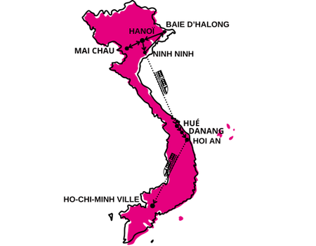 Circuit Des Rizières de Mai Chau à la Baie d'Halong **OP Carrefour**