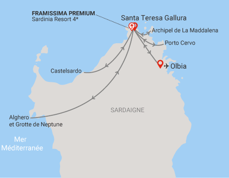 Circuit Sardaigne du Nord, logement au Framissima Premium Sardinia Resort 4* - 2