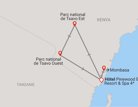 Combiné circuit et hôtel Pinewood Beach Resort & Spa 4*sup avec 2 nuits safari Tsavo Est et Ouest - 2