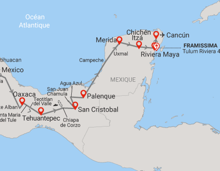 Combiné circuit et hôtel Couleurs mexicaines + extension Framissima Évasion Tulum Riviera **** - 2
