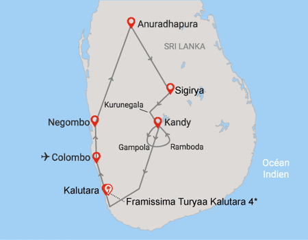 Combiné circuit et hôtel Intense Sri Lanka (collectif) & plage au Framissima Turyaa Kalutara **** - 2