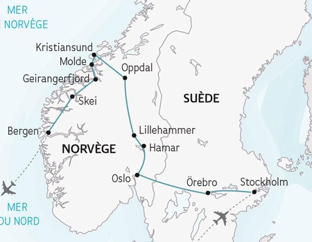 Circuit Stockholm et les Fjords de Norvège